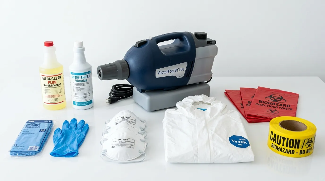 Professional biohazard remediation crew working in Nebraska City