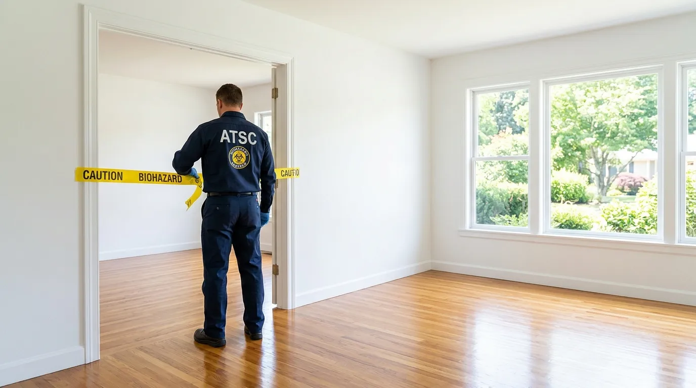 Certified biohazard cleanup crew performing Decomposition Cleanup in Nebraska City